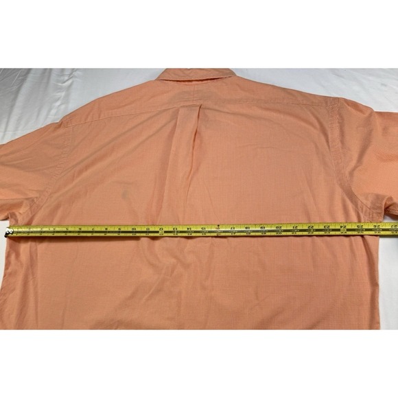 Ralph Lauren Blake Long Sleeve Button Down Shirt Mens Sz L Gingham Check Orange - Picture 7 of 8